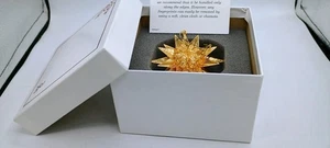 The Danbury Mint Annual Gold Christmas Ornament In Box 2007 -STAR BRIGHT - Picture 1 of 8