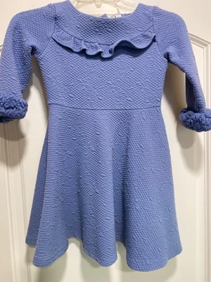 Janie & Jack Vestido Niñas Talla 8 Periwinkle Azul Punto Foto 1 de 4