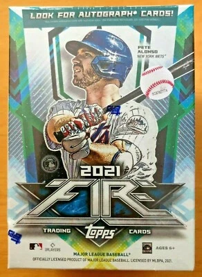 Topps Fire 2021 Baseball Trading Card Blaster Box (46 Cards) Factory Sealed 🔥 - Image 1 of 4