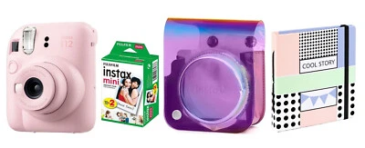 Fuji Instax Mini 12 Blossom Pink Rosa inkl Tasche + Film 20 Aufnahmen + Album - Bild 1 von 4