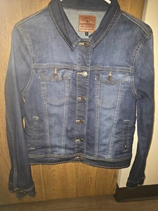 Enjean Authentic Denim Jean Jacket Womens Size L  Used Great Condition - Picture 1 of 4