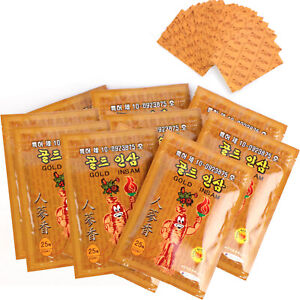 Hanil Korean Gold Ginseng Pad Pain Fatigue Relief Health Hot Patch Pads 250 Pcs