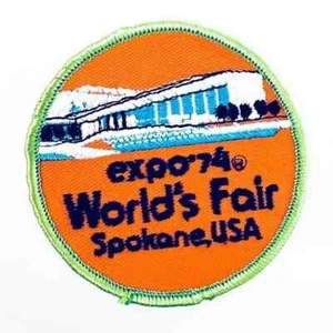 Vintage 1974 World’s Fair Spokane USA Embroidered Expo 74 Patch - Bild 1 von 1