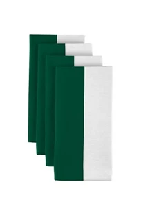 Forest & White Cabana Stripe 18" x 18" Napkins 1 Dozen - Picture 1 of 1