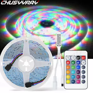 5M 16.4ft 2538 LED Strip Lights Remote Control Bedroom for Indoor Outdoor Use - Picture 1 of 13