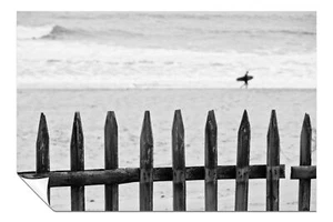 Beach Shore & the Surfer Künstlerisches Poster Wandbild Wohndeko - Bild 1 von 4