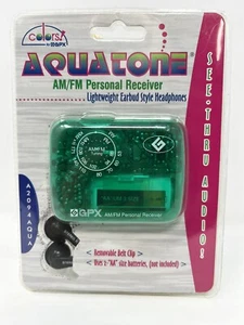 GPX A2094 Aqua Clear Stereo AM/FM Receiver Stereo Headphone Vintage New - Picture 1 of 5