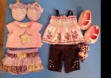 2 Build-a-Bear outfits: lavender and light pink 