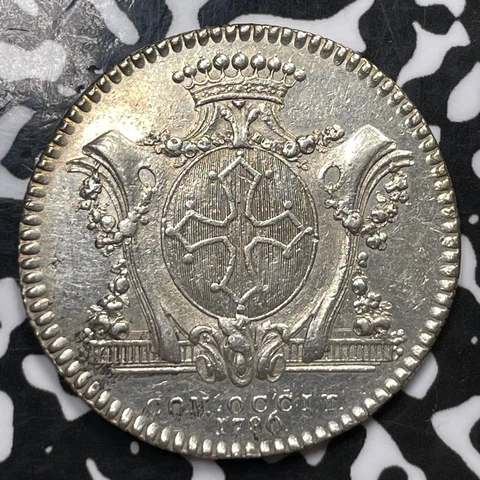 1780 France Louis XVI Jeton By Gatteaux Lot#JM5778 Silver! 31mm Cover