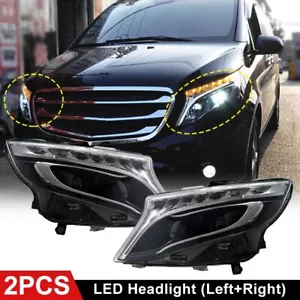 Dynamisch LED Scheinwerfer mit Blinker für Mercedes Benz V-Klasse W447 2016-2023 - Bild 1 von 16