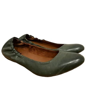 Korks by Kork-Ease Pine Green Julie Leather Ballet Flat Size 8 - Picture 1 of 7