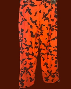 🦌Duxbak Orange Camo Pants Mens Thinsulate Lined, 34x32, No Size Tag See Meas - Picture 1 of 7