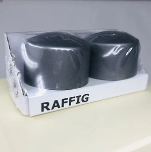 1 Pair of IKEA Silver RAFFIG FINIALS #002.199.37 Curtain Rod Screw End Caps NEW - Picture 1 of 7