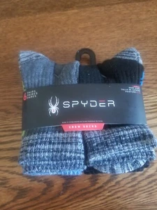 Sypder Boy's Socks 6 Pairs Shoe Size 7-10 Assorted Colors - Picture 1 of 5