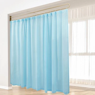 Divisória de sala em forma de U 200 cm cortina divisória privacidade proteção partitio - Imagem 1 de 4