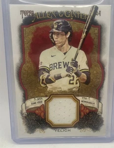 2024 Topps Allen & Ginter Relic Jersey CHRISTIAN YELICH Milwaukee Brewers - Picture 1 of 2
