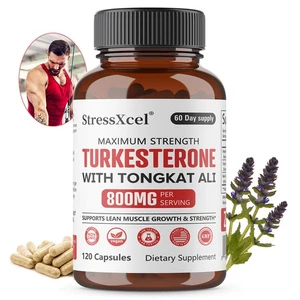 Testosteron-Nahrungsergänzungsmittel für Männer – Muskelgesundheit – 120 Kapseln - Bild 1 von 11