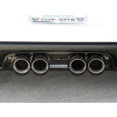 Panel de escape ACC negro para Corvette 05-13 con malla de escape NPP DM Blakk Stealth Foto 1 de 4