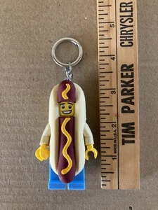 LEGO Hot Dog Suit Guy Keychain Keyring Minifigure - Picture 1 of 2