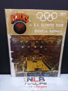 SIGNED US Olympic Team vs New York Knicks Sep 28, 1968 Detroit Vs Baltimore - Picture 1 of 8