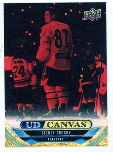 Tarjeta de hockey insertada Sidney Crosby lona cubierta superior 2024-25 - Imagen 1 de 1