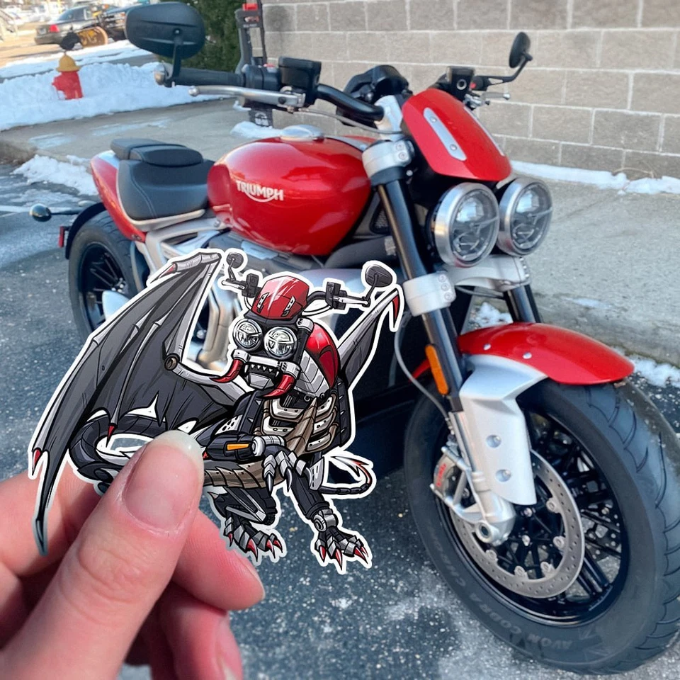 Triumph Rocket 3 Stickers - Set of 3 Kiss-Cut Motorcycle Decals - Image 1 of 1