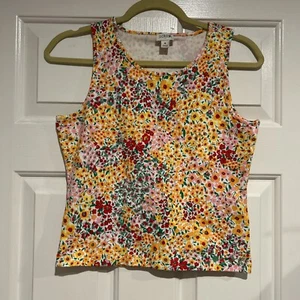 J. Crew Tank Size small flower print - Picture 1 of 3