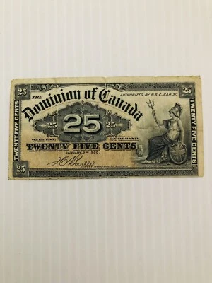 Canada 25 Cents 1900 Shinplaster Boville Signature Fractional - Image 1 of 2