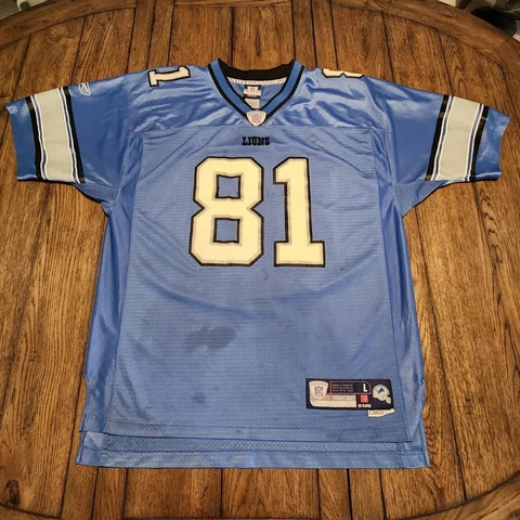 Detroit Lions NFL Football #81 Calvin Johnson Reebok Authentic Equipment Jersey Cover
