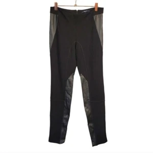 Madewell | Skiny Ponte Legging Hose mit Lederbesatz schwarz Größe 4 - Bild 1 von 9