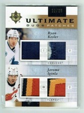 11-12 UD Upper Deck Ultimate Duos  Ryan Kesler--Jarome Iginla  /25  Quad Patches