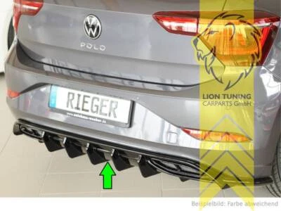 Rieger Heckansatz Heckspoiler Diffusor für VW Polo 2G AW Facelift für R Line sch - Bild 1 von 4