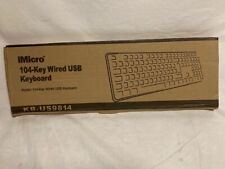 iMicro KB-US9814 104-Key Wired USB English Keyboard (Black) NEW