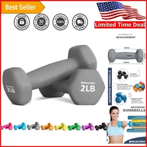 Durable 2 lb Hexagonal Dumbbell Set - Perfect for Strength Training & Pilates - Picture 1 of 9