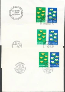 Finland 1977 FDC - Nordic Council Stamps - Joint Issue Sweden & Denmark - Picture 1 of 7
