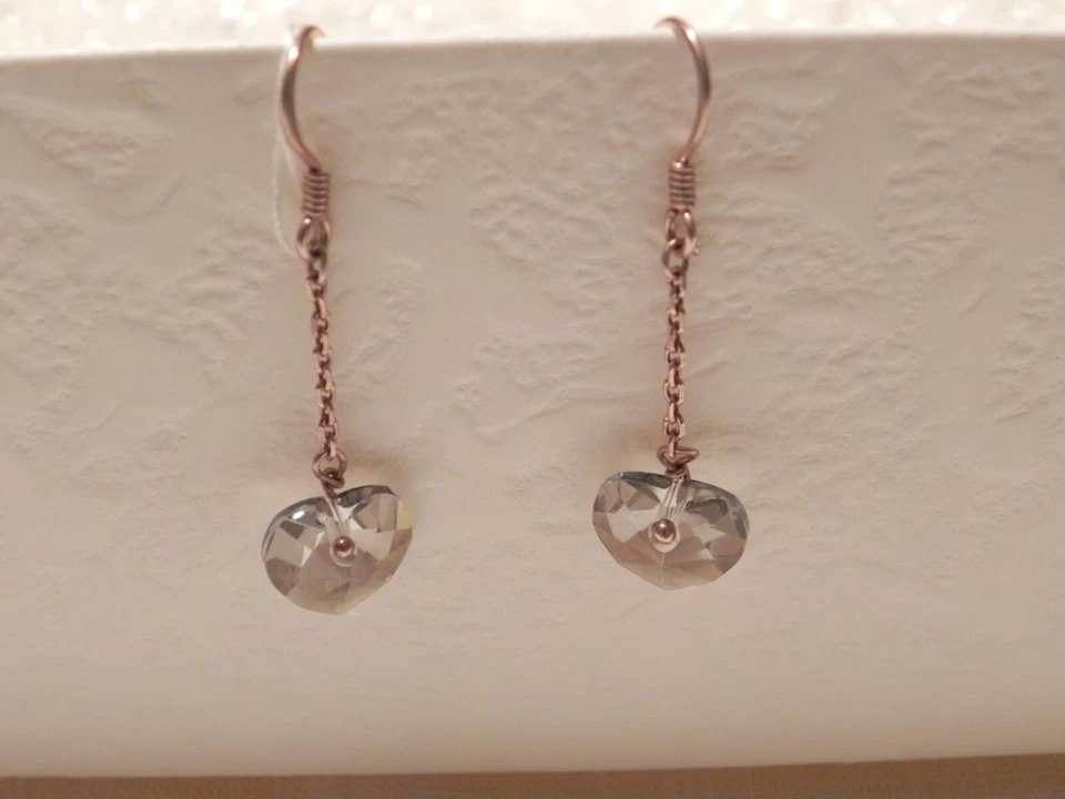 CREAZIONI - Orecchini in argento rosa e swarovski - fatti a mano - BIJOUX - Immagine 1 di 1