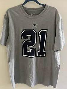 Dallas Cowboys Shirt Adult XL Ezekiel Elliot Nike Tee Jersey 21 Grey Tshirt - Picture 1 of 3