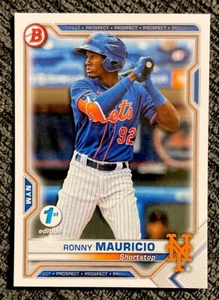 RONNY MAURICIO 2021 Bowman 1ST EDITION Prospects #BFE-23 New York METS - Picture 1 of 2
