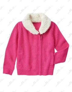 Cardigan nuovo con etichette Gymboree Fair Isle Flurry collo sherpa S M L 5-6 7-8 10-12 ragazze - Foto 1 di 2