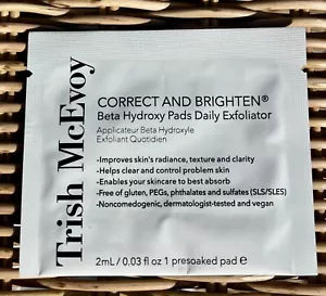 Trish McEvoy Correggi E Illumina Beta Idrossi Pastiglie Esfoliante Quotidiano Campione 2ml - Foto 1 di 1