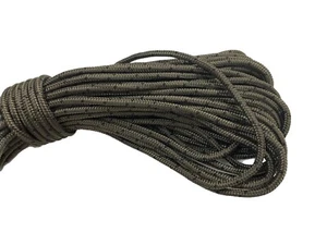 Cuerda de poliéster trenzada de 1/4" x 100 pies, verde oliva/negro - Imagen 1 de 1