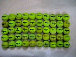 50 USED WILSON TENNIS BALLS FOR KIDS, DOGS, BACKYARD GAMES ETC - Picture 1 of 1
