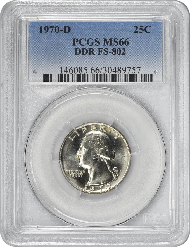 1970-D Washington Quarter DDR FS-802 MS66 PCGS - Image 1 of 2