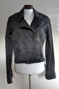Tom Tailor Denim coole schwarze kurze Biker Jeansjacke Gr. M, wie neu - Bild 1 von 3