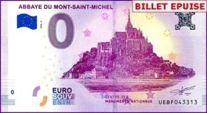 ABBAYE DU MONT-SAINT-MICHEL / BILLET 0 € / NULL EURO-SCHEIN / UEBF 2018-3 - Picture 1 of 1