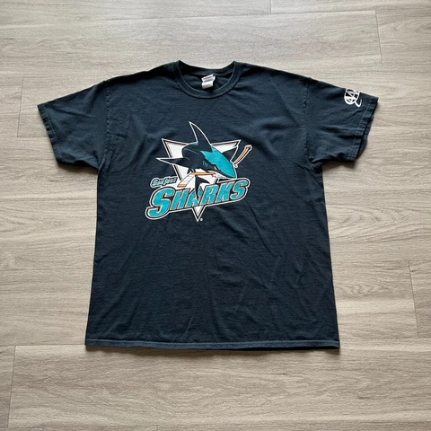 San Jose Sharks Shirt Mens Extra Large Black Y2K NHL Hockey Graphic Adult Cover