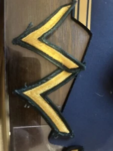 Vintage Lot of 2 US WWII ARMY Chevron Stripe Patches - Picture 1 of 3