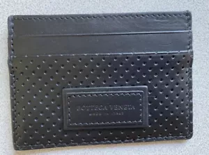 NWT $250+Bottega Veneta Leggero Forato Soft Leather Card Case, Nero W/GiftRecipt - Picture 1 of 4