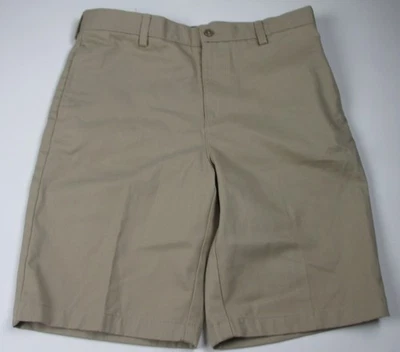 LANDS END Caqui Uniforme Escolar Frente Liso Algodón Chino Pantalones Cortos Niños 20 NUEVO Foto 1 de 4