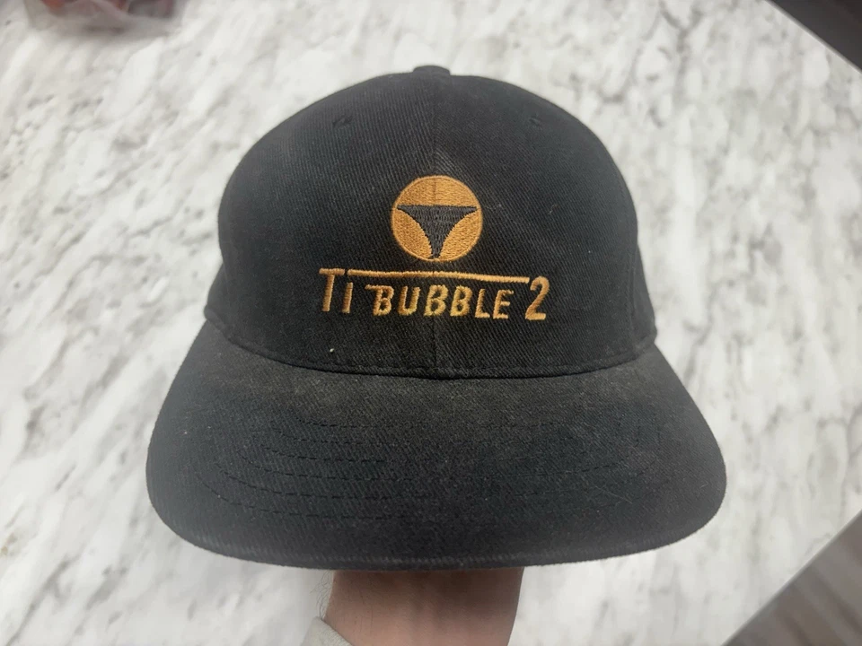 Chapéu de golfe vintage TaylorMade alça preta tampa traseira anos 90 TI bolha 2 promoção golfe - Imagem 1 de 4